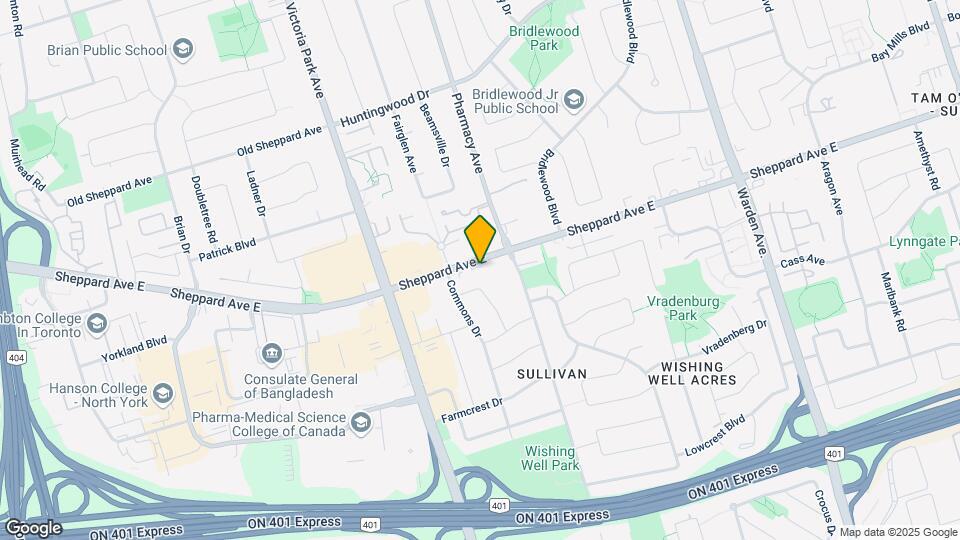 2971 Sheppard Ave E Map and Location Details