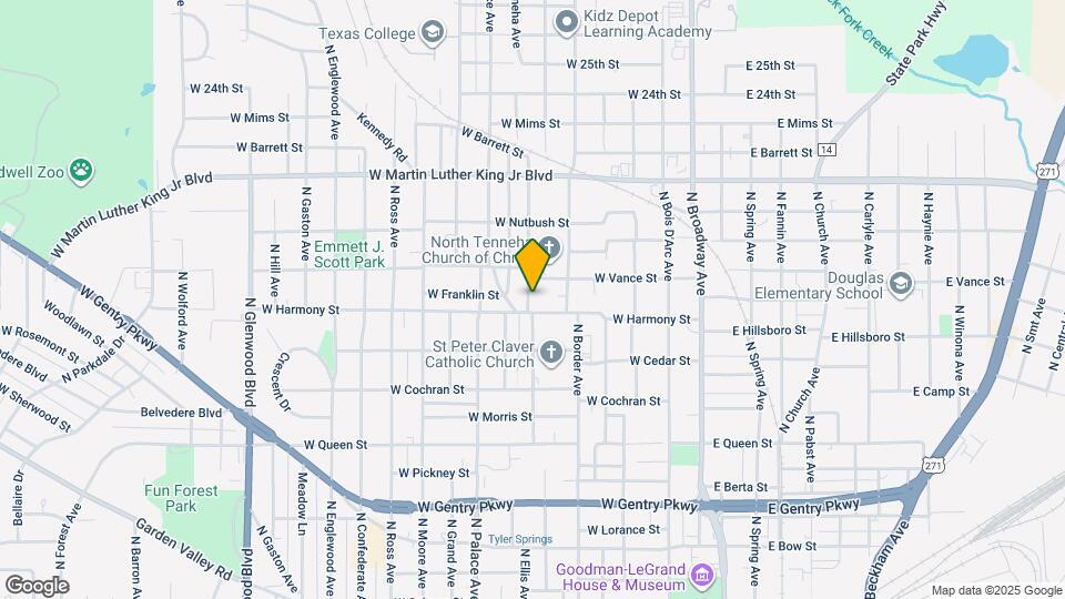 1537 N Tenneha Ave Map and Location Details