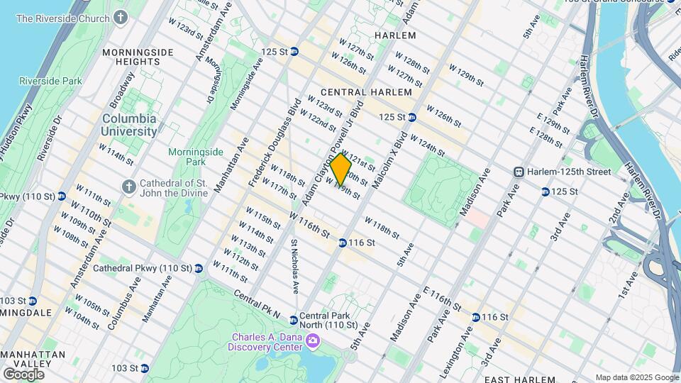 130 W 119th St Map and Location Details