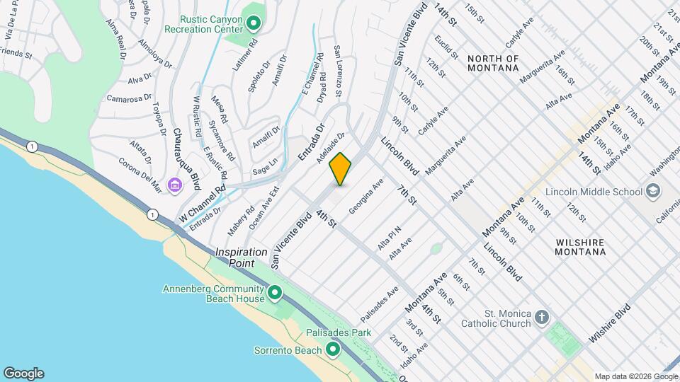 446 San Vicente Blvd Map and Location Details