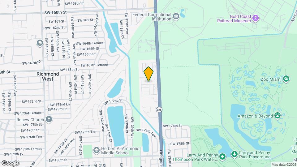 13757 SW 170th Terrace Map and Location Details