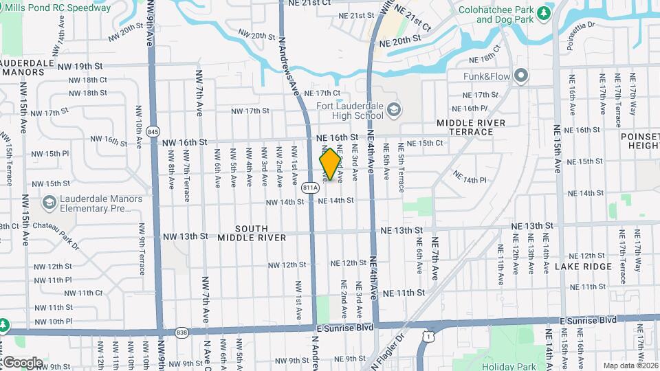 1420 NE 1st Ave. Map and Location Details