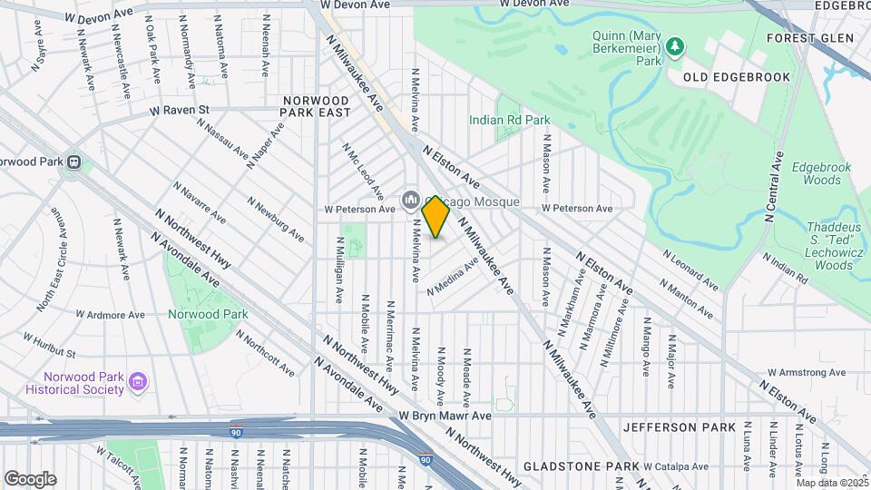 6151 W Thorndale Ave Map and Location Details