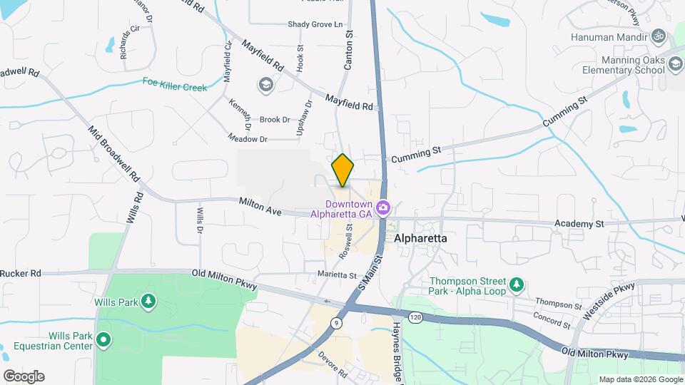 Alpharetta Lofts Map and Location Details