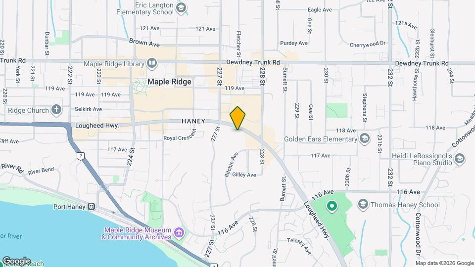 22722 Lougheed Hwy. Map and Location Details