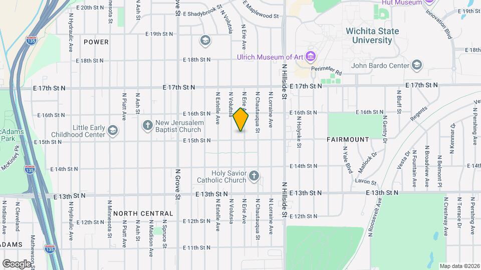 1607 N Erie St Map and Location Details