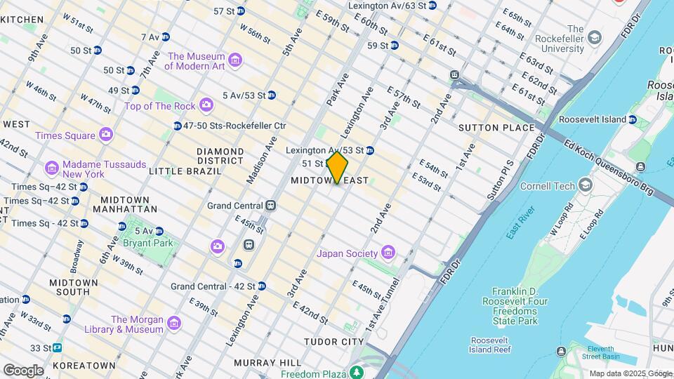 138 E 50th St Map and Location Details