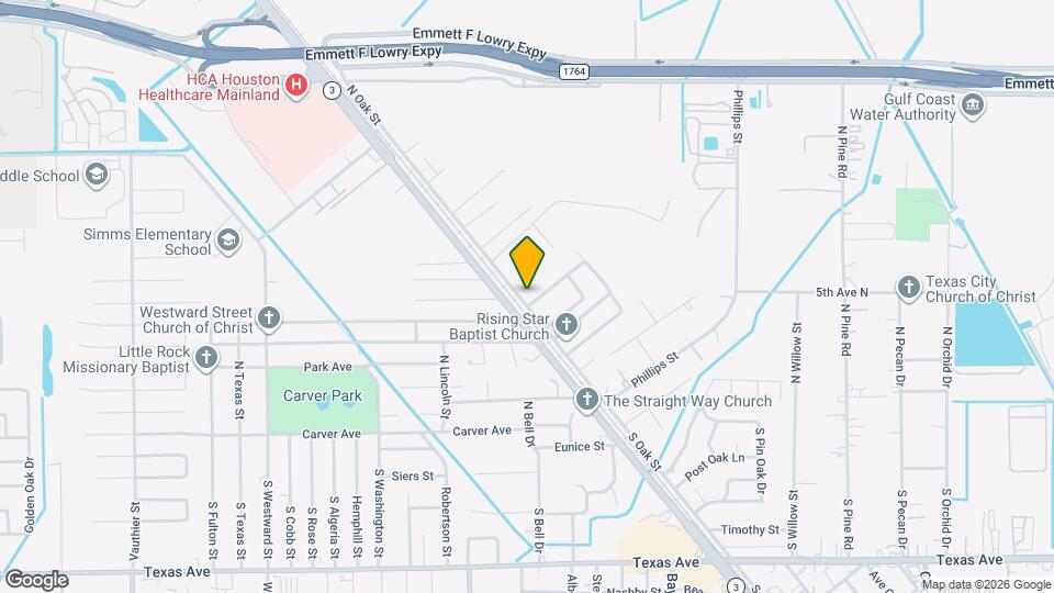 502 N Oak St Map and Location Details