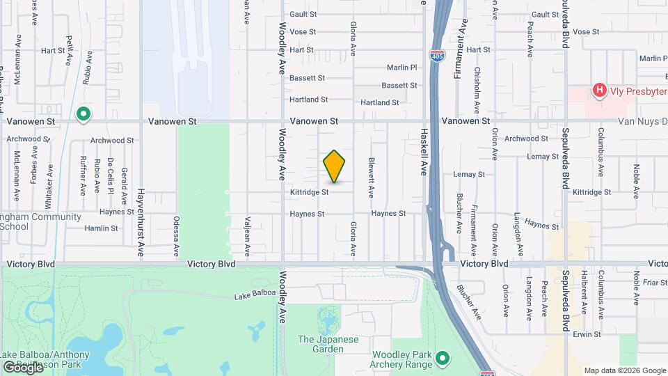 15933 Kittridge St Map and Location Details