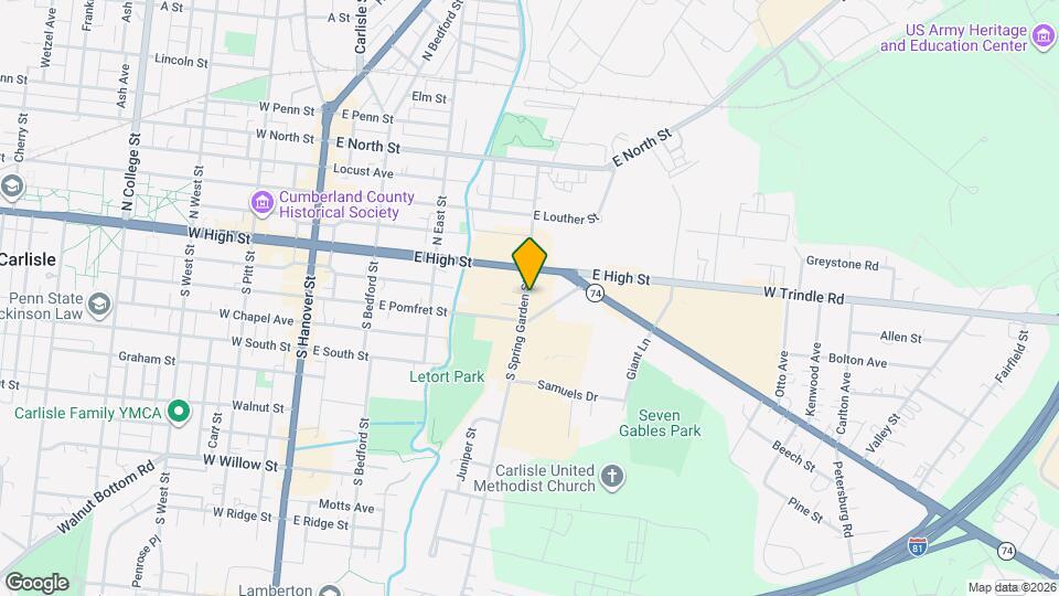 21 S Spring Garden St Map and Location Details