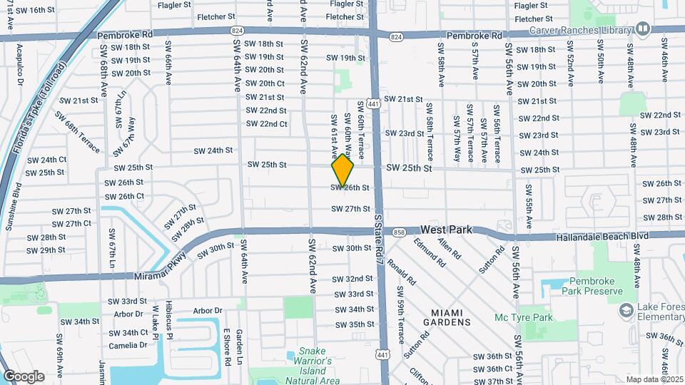 6050 SW 26th St Map and Location Details