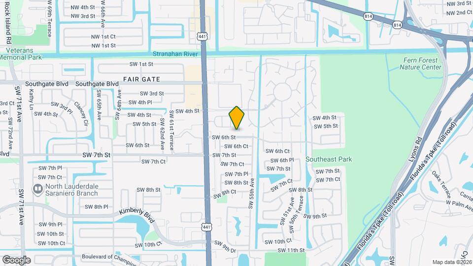 5537 SW 6th St Map and Location Details