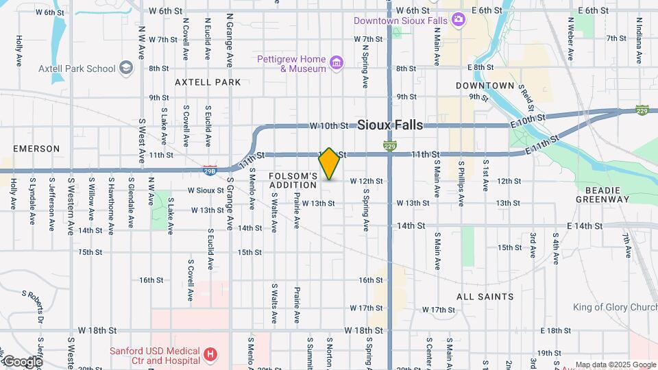 619 W 12th St Mapa y Detalles de la Ubicación