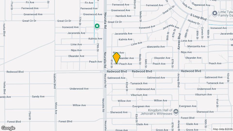 8124 Peach Ave Map and Location Details