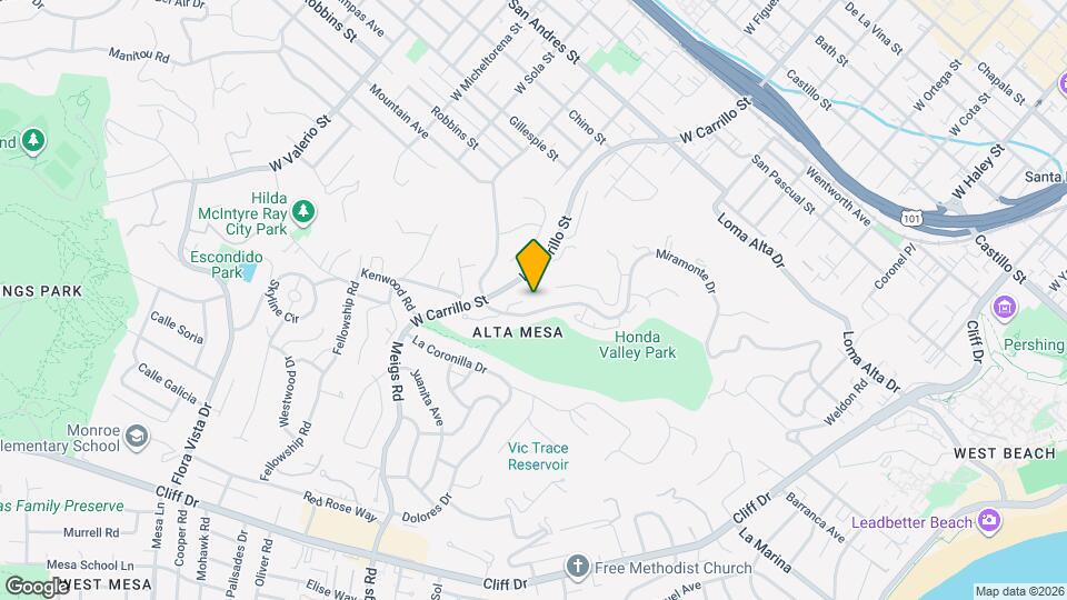 1070 Miramonte Dr Map and Location Details