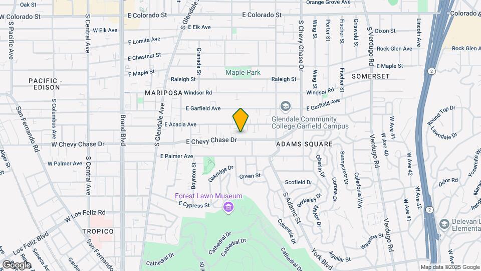 815 E Chevy Chase Dr Mapa y Detalles de la Ubicación