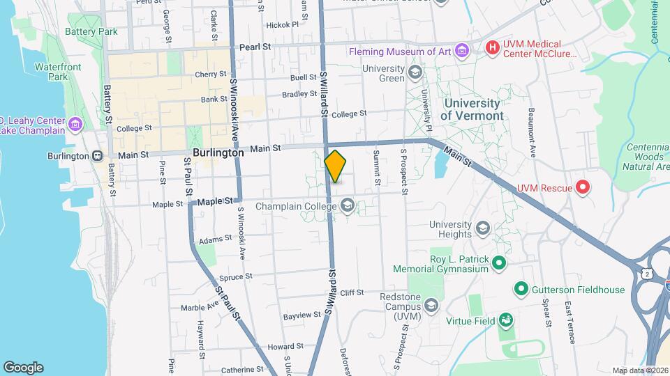 216 S Willard St Map and Location Details