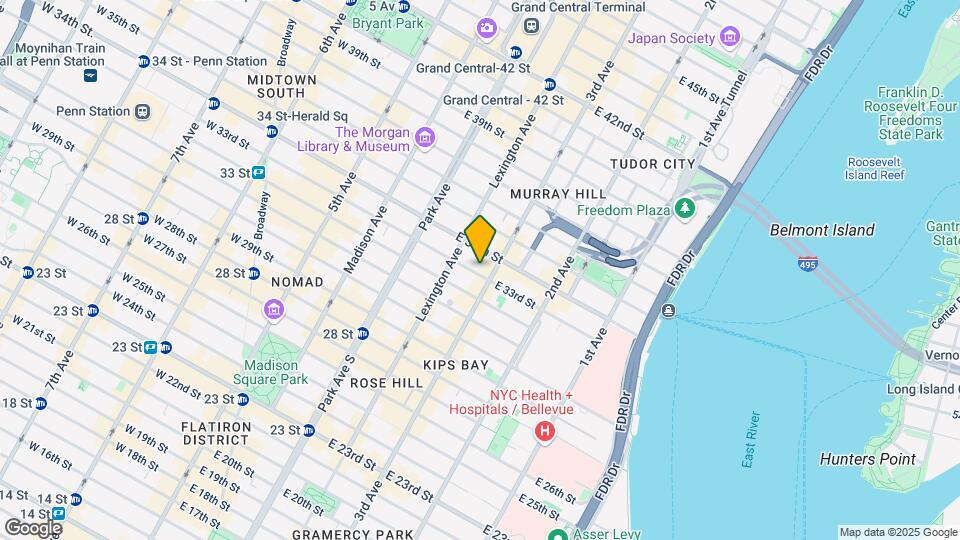 167 E 33rd St Map and Location Details