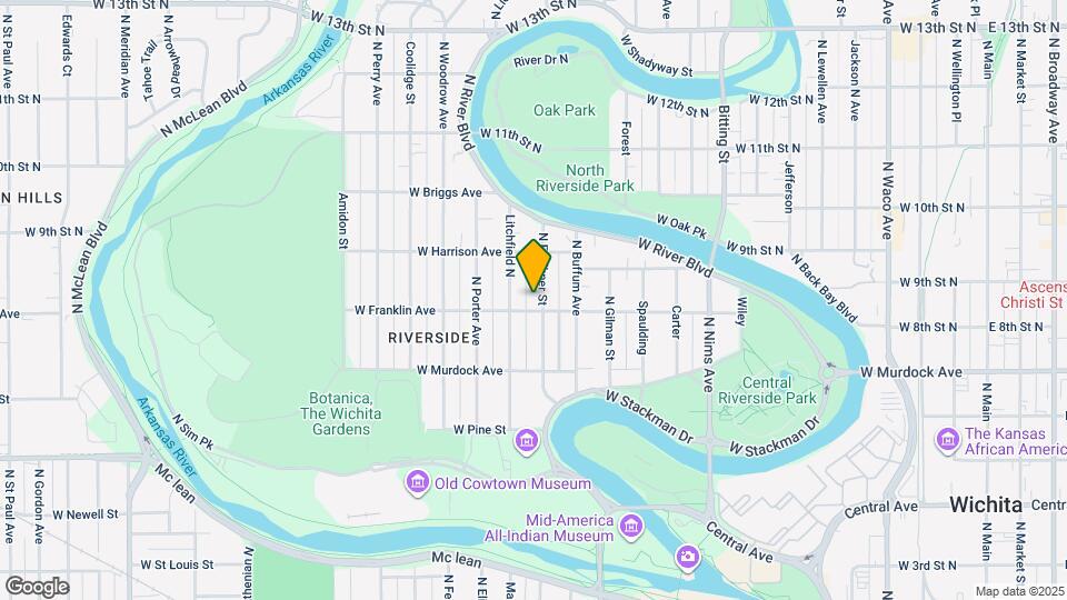 907 N Faulkner St Map and Location Details