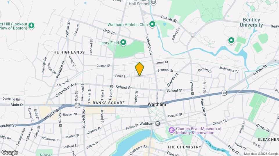 50 Pond St Map and Location Details