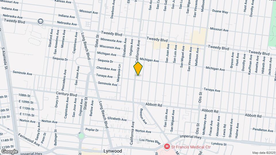 10348 California Ave Mapa y Detalles de la Ubicación