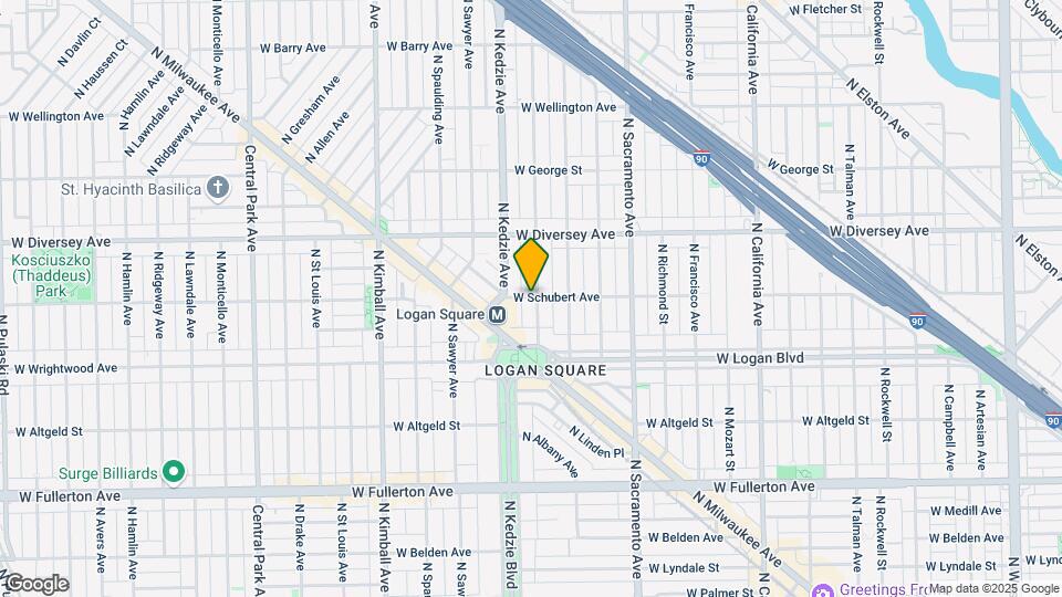 3138 W Schubert Ave, Unit 2R Map and Location Details