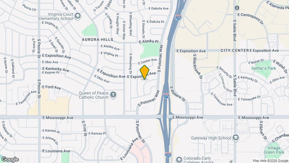 13627 E Kentucky Pl Map and Location Details