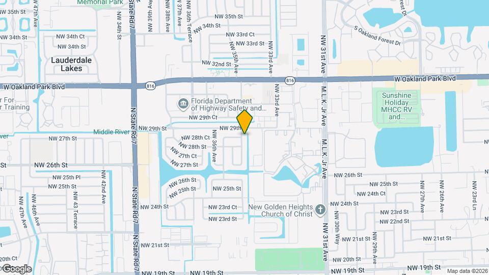 2842 NW 34th Terrace Map and Location Details