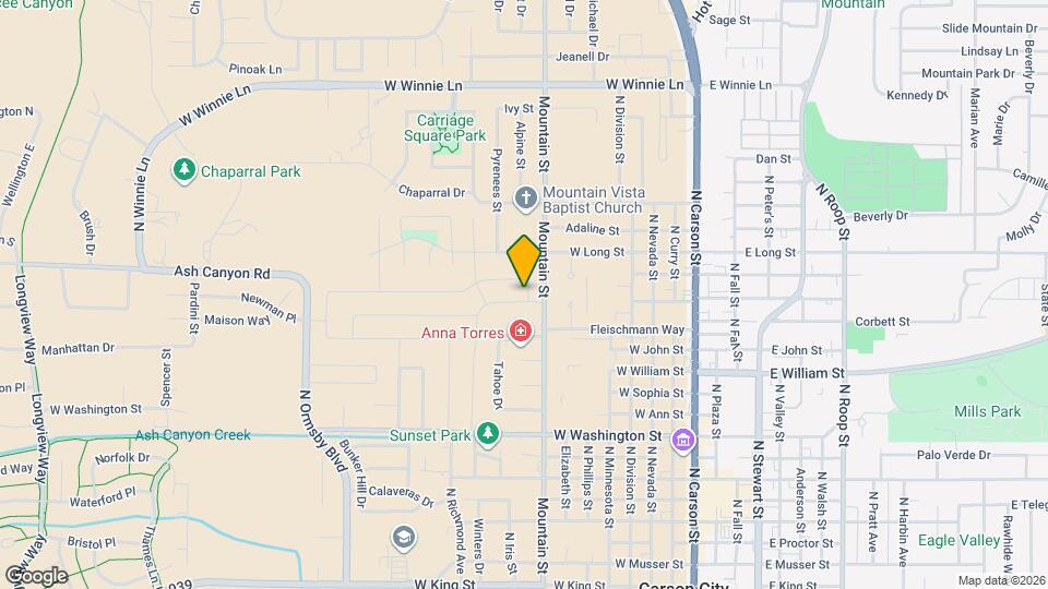 1484 W Sunset Way Map and Location Details