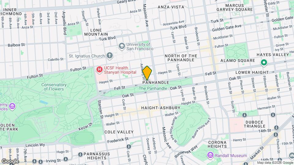 1770-1780 Fell St Mapa y Detalles de la Ubicación