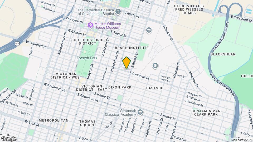 536 E Gwinnett St, Unit B Map and Location Details