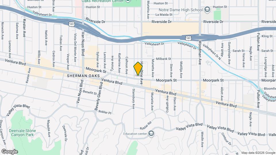 14115 Moorpark St Map and Location Details