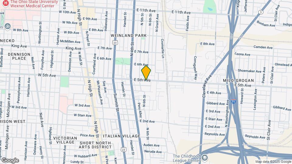 295 E 5th Ave Mapa y Detalles de la Ubicación