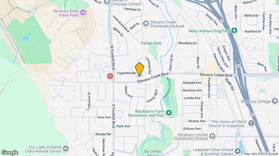 22287 Stevens Creek Blvd Map and Location Details