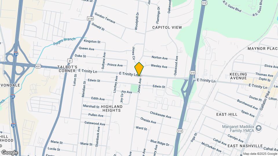 434 W Trinity Ln Map and Location Details