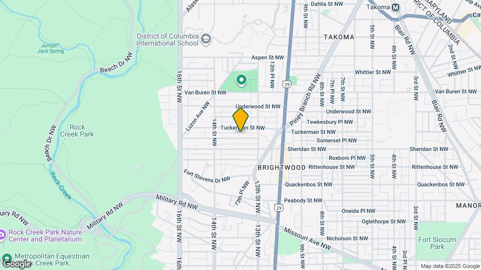 1343 Somerset Pl NW, Unit Bright Basement Apartment Map and Location Details