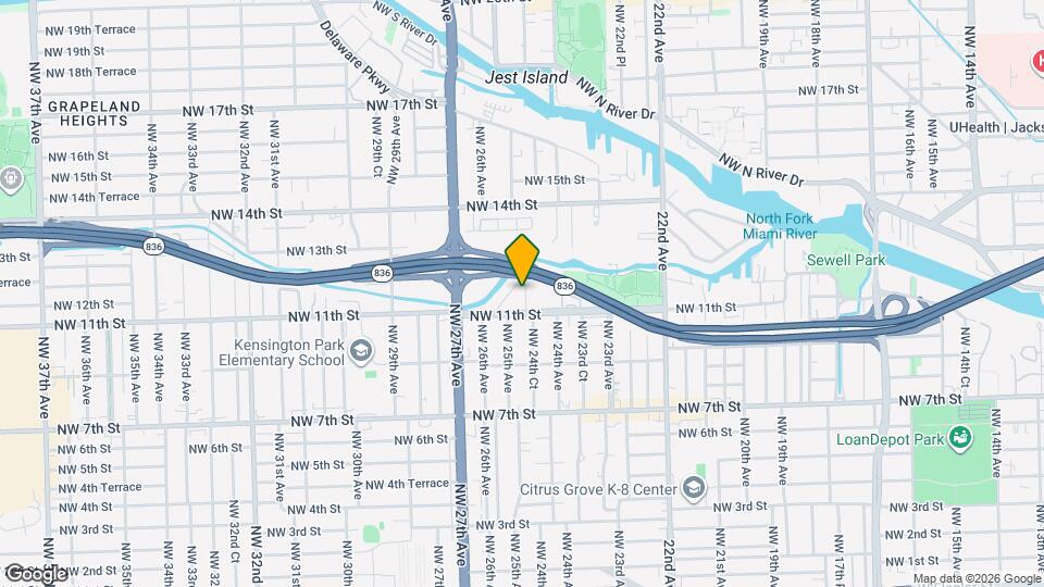 1122 NW 24th Ct Map and Location Details