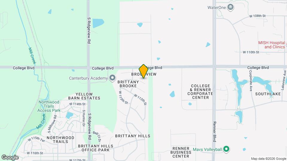 17534 W 111th Terrace Map and Location Details