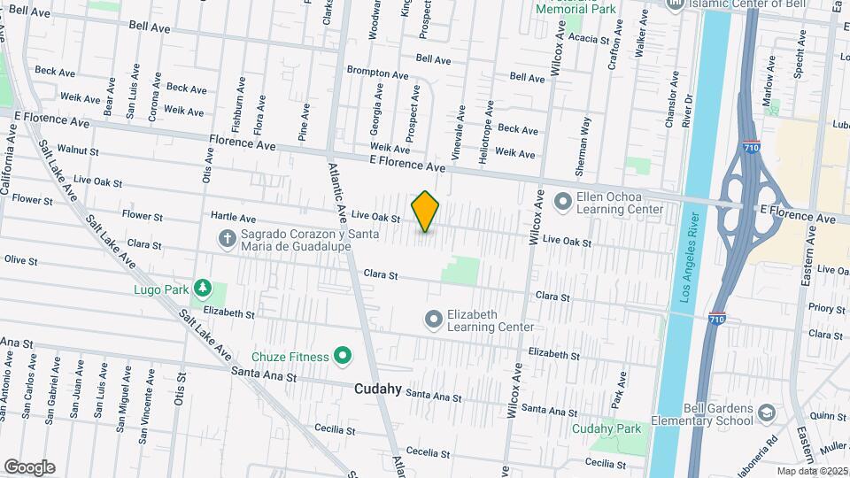 4718 Live Oak St Map and Location Details
