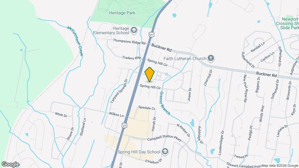 2112 Spring Hill Cir Map and Location Details