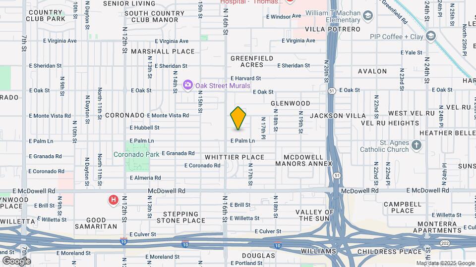 1620 E Palm Ln Map and Location Details