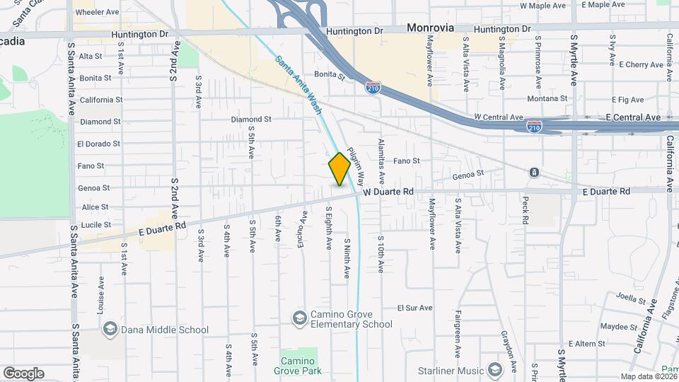721 W Duarte Rd Mapa y Detalles de la Ubicación