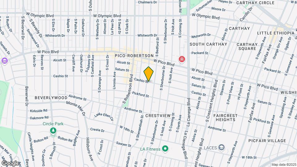 1502 S Shenandoah St Map and Location Details