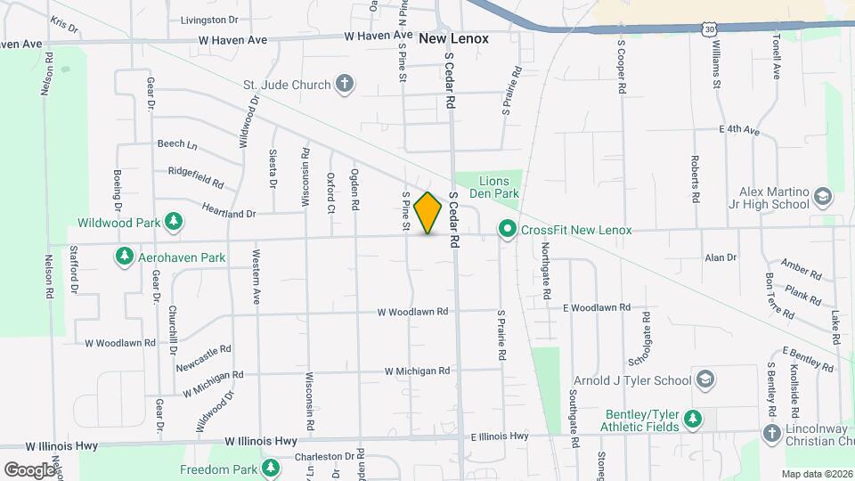 128 W Joliet Hwy Mapa y Detalles de la Ubicación
