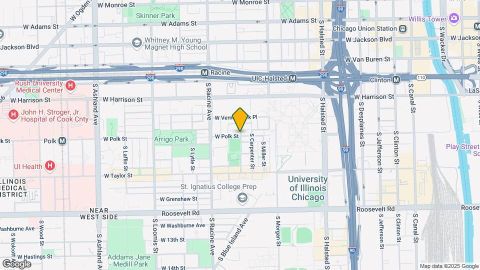 1100 W Polk St Map and Location Details