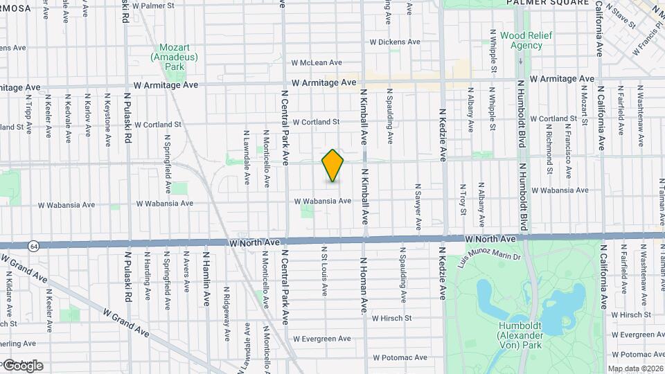 1720 N St Louis Ave, Unit 2 Map and Location Details