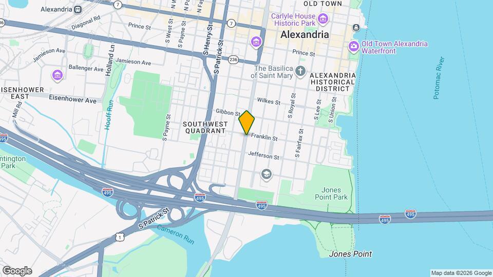 718 S Washington St Map and Location Details