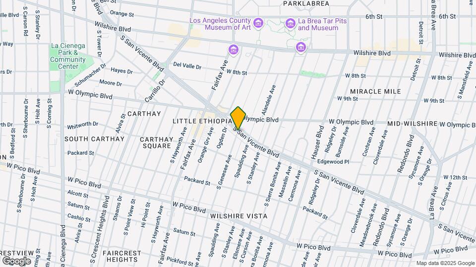 1041-1053 1/2 S Genesee Ave Mapa y Detalles de la Ubicación
