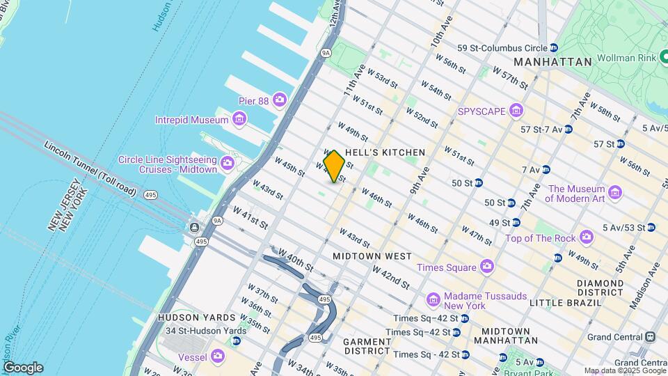 517 W 45th St Map and Location Details