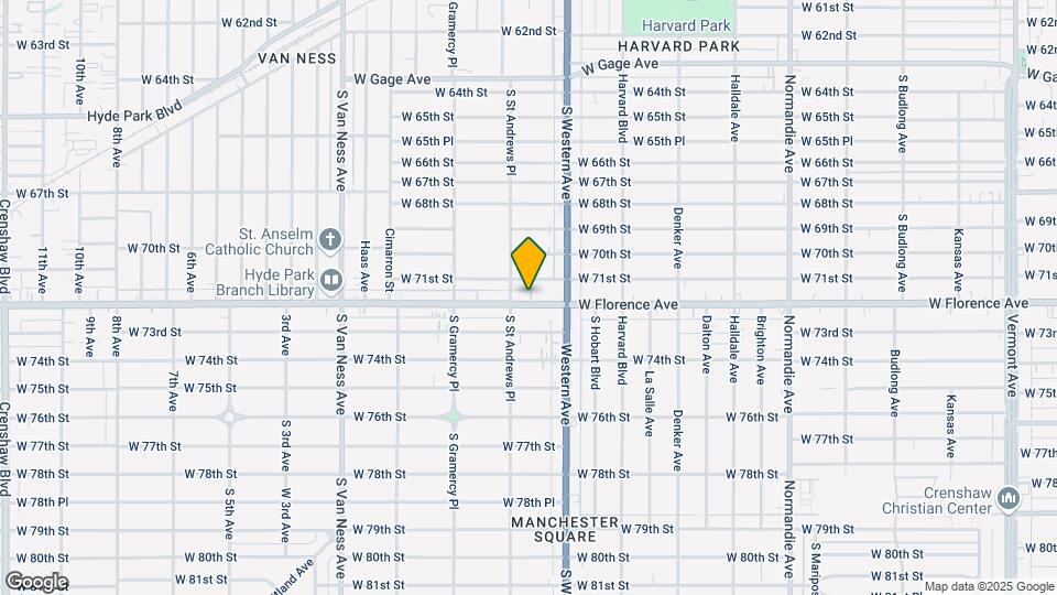 1841 W Florence Ave Mapa y Detalles de la Ubicación